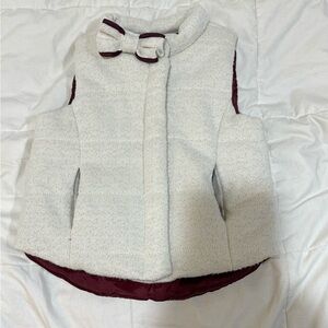 Max Studio Kids Ivory and Burgundy Vest